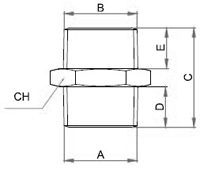 Male Hex Nipple Pipe Fittings, Brass Pipe Fittings, Brass Hose Fittings, Brass Air Connector, Brass BSP Fittings